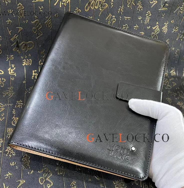 Best Quality Mont Blanc Black Leather Notebook A5 Diaries
